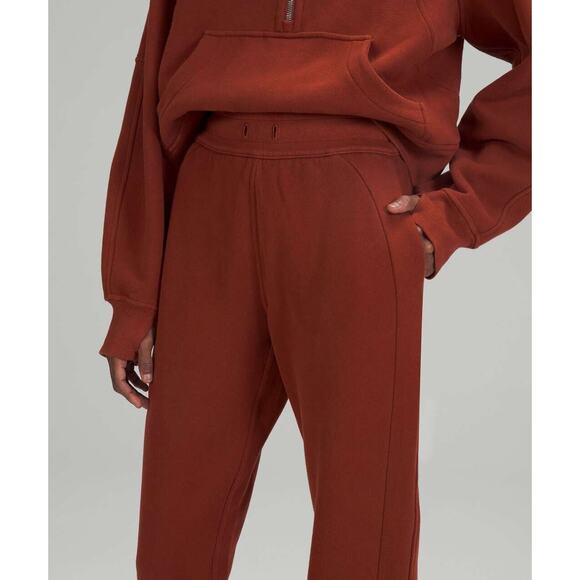 Lululemon Joggers Womens 2 Brown Red Scuba High Rise Drawstring Pull On W5CVAS - Picture 6 of 10